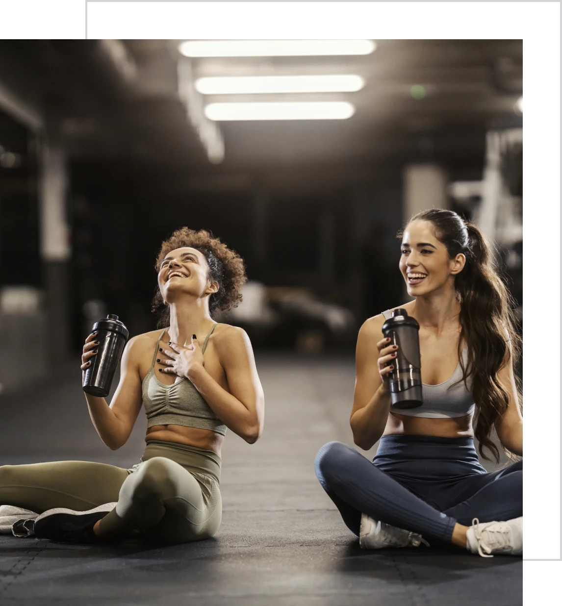 Happy moments during gym session